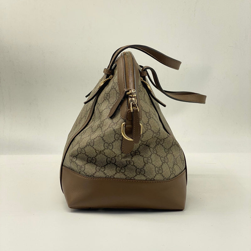 GUCCI  GG Supreme Monogram Medium Nice Top Handle Dome Bag Beige