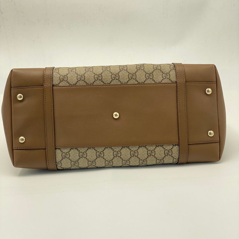 GUCCI  GG Supreme Monogram Medium Nice Top Handle Dome Bag Beige