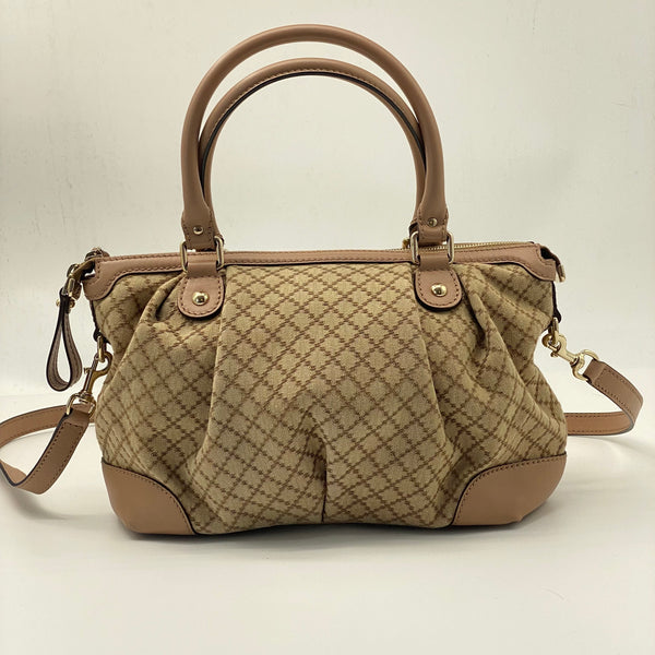 Gucci Sukey Top Handle Satchel Diamante Canvas Medium