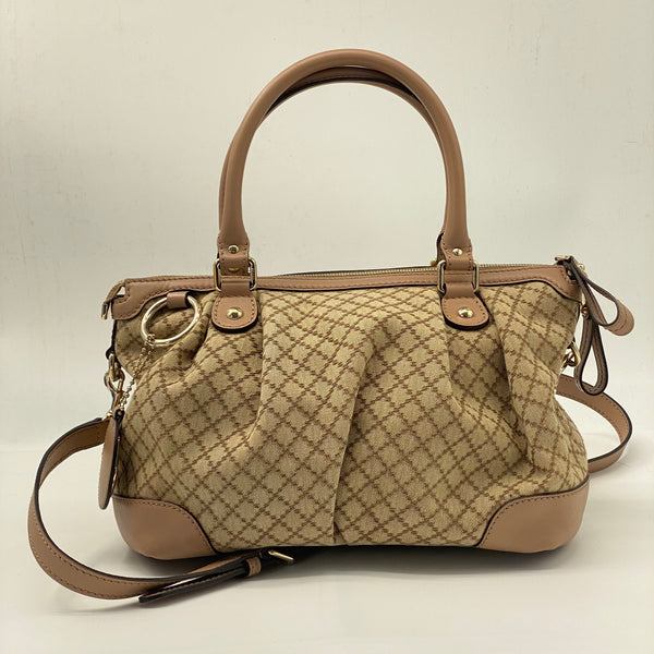 Gucci Sukey Top Handle Satchel Diamante Canvas Medium