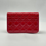 Patent Cannage Miss Dior Promenade Pouch Red