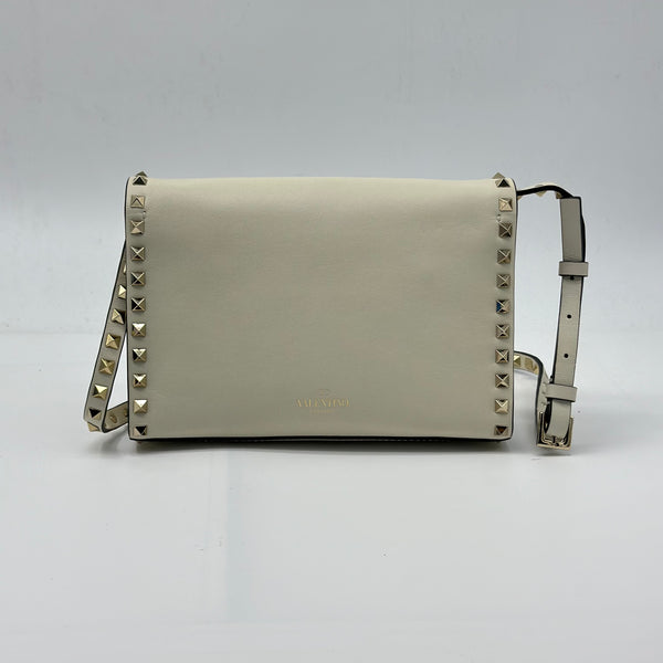 Valentino Garavani Rockstud Flip Lock Flap Bag Leather Mini