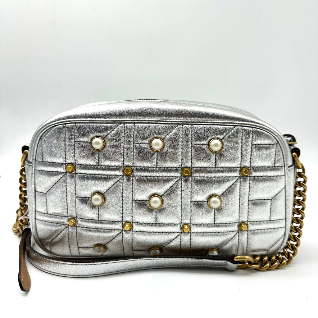 Gucci Pearly GG Marmont leather handbag