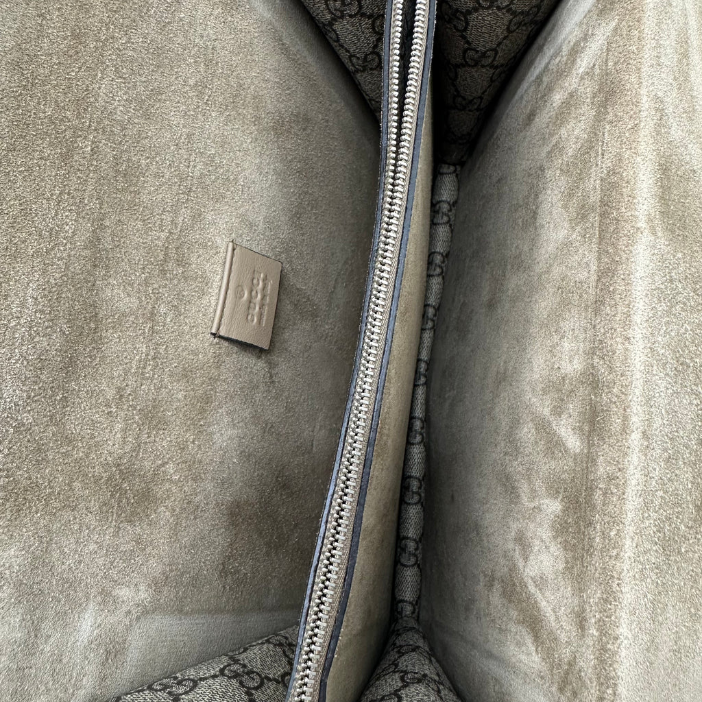 GUCCI  GG Supreme Monogram Medium Dionysus Shoulder Bag Taupe