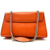 GUCCI  Soft Microguccissima Mini Emily Chain Shoulder Bag Sun Orange