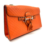 GUCCI  Soft Microguccissima Mini Emily Chain Shoulder Bag Sun Orange