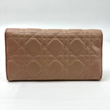 CHRISTIAN DIOR Lambskin Cannage Dioraddict Wallet on Chain Clutch Rose Poudre