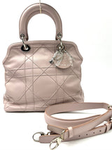 Granville Cannage Shoulder Bag Leather Pink