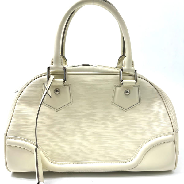 Louis Vuitton White Epi Bowling Montaigne PM