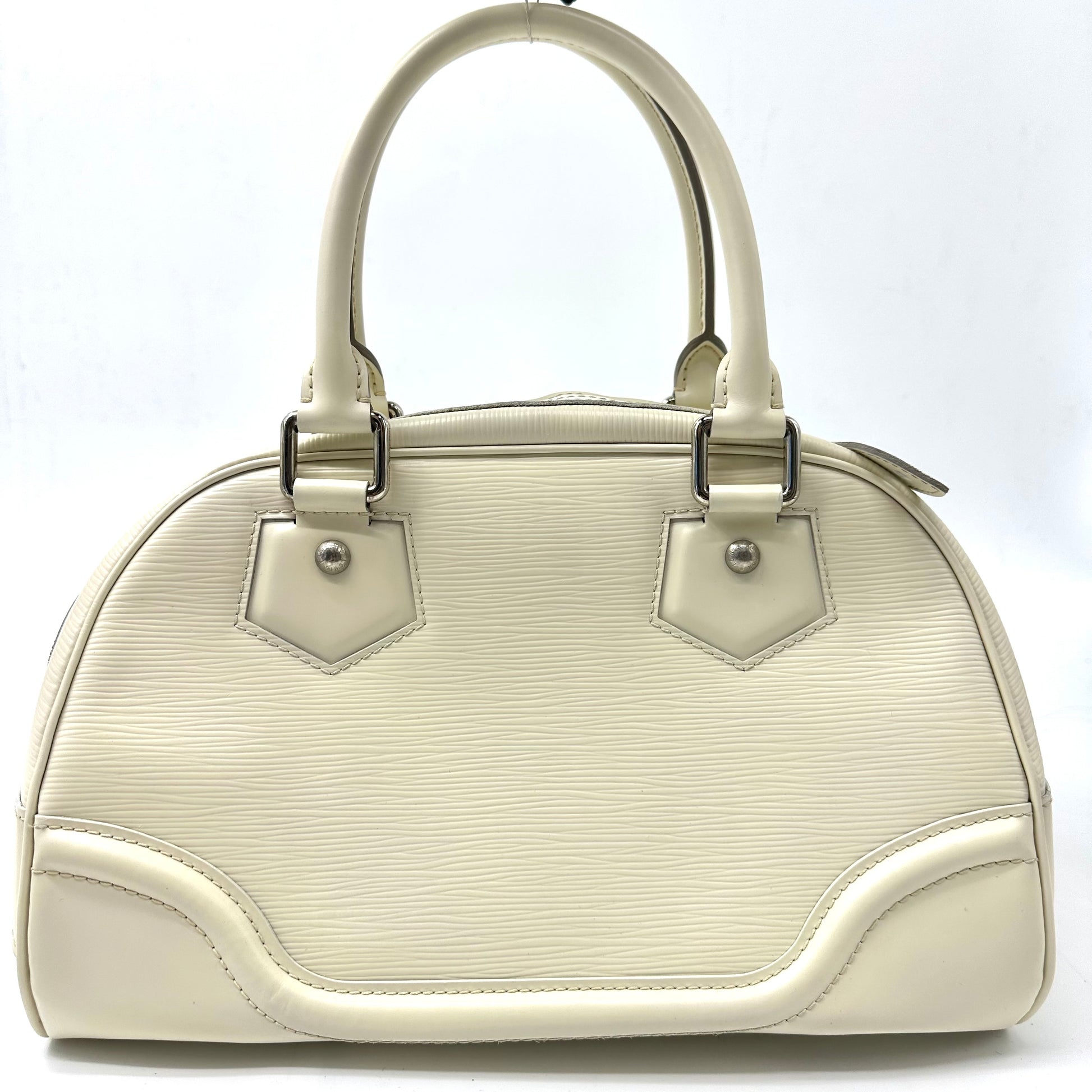 Louis Vuitton White Epi Bowling Montaigne PM