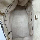 GUCCI  Pebbled Calfskin Medium Soho Chain Shoulder Bag Off White