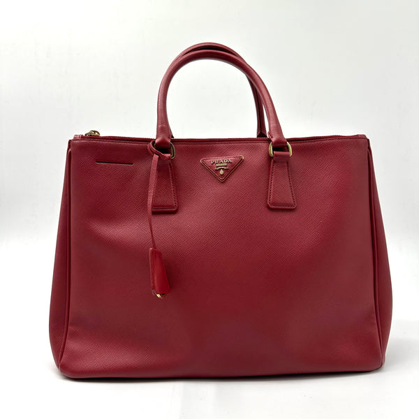 Prada Double Zip Lux Tote Saffiano Leather Large