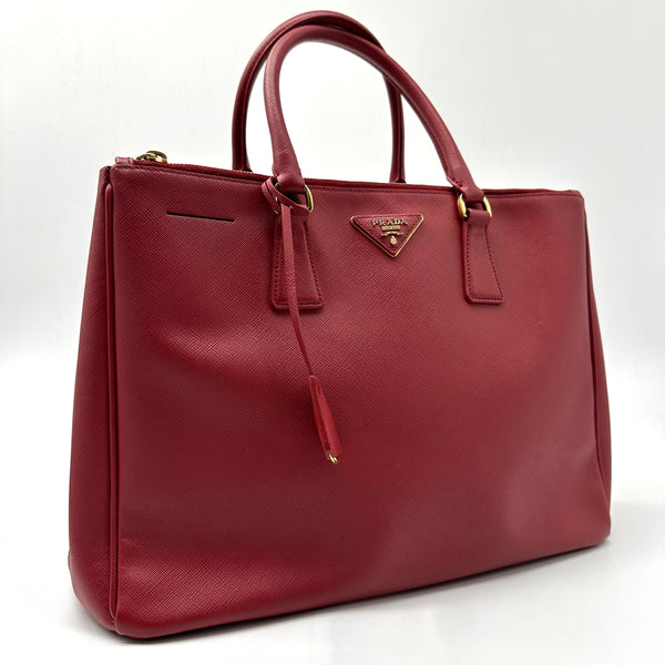 Prada Double Zip Lux Tote Saffiano Leather Large