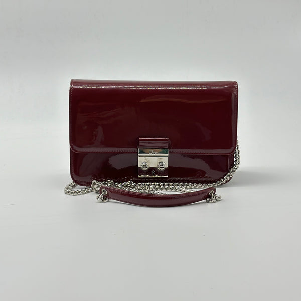 Christian Dior Miss Dior Promenade Wallet on Chain Patent Large