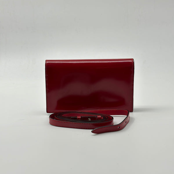 Polished Calfskin Icon Wallet Red