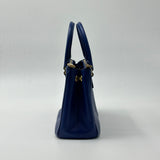 PRADA Saffiano Small Galleria Double Zip Tote Bluette