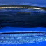 PRADA Saffiano Small Galleria Double Zip Tote Bluette