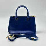 PRADA Saffiano Small Galleria Double Zip Tote Bluette