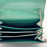 Dionysus Chain Wallet Leather with Embellished Detail Small Green