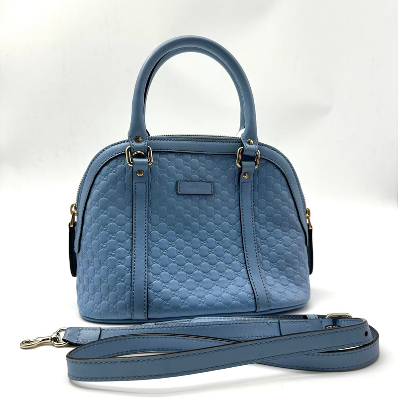 Gucci Convertible Dome Satchel Microguccissima Leather Mini