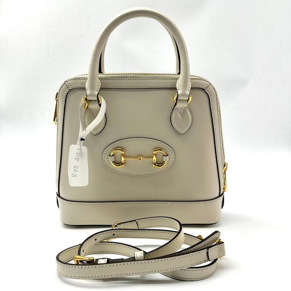 Gucci Off-White Leder Small Horsebit 1955 Satchel