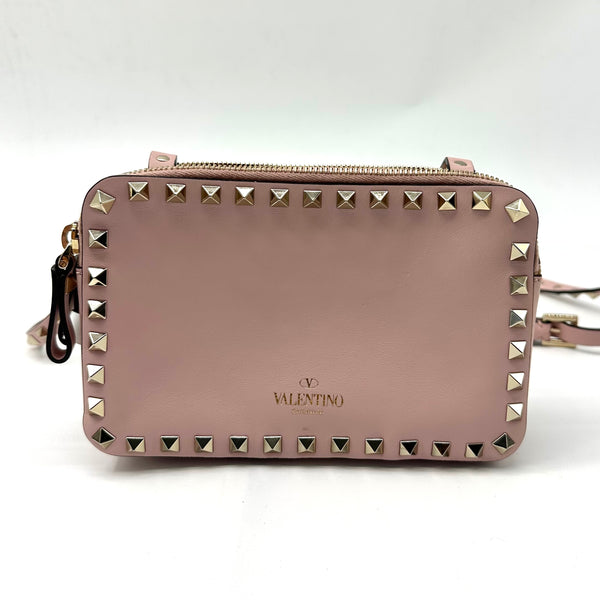 VALENTINO Leather Rockstud Crossbody Bag