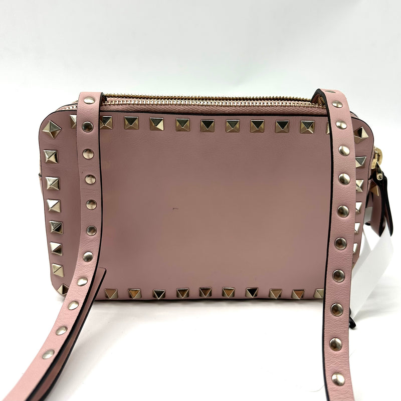 VALENTINO Leather Rockstud Crossbody Bag