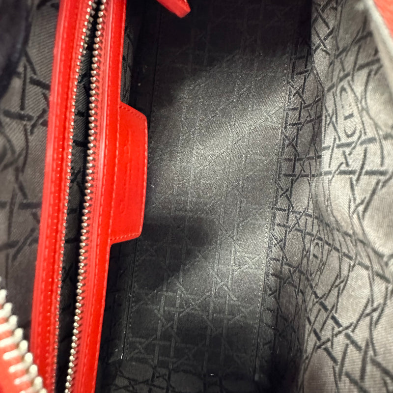 Lady Dior Bag Cannage Quilt Patent Medium