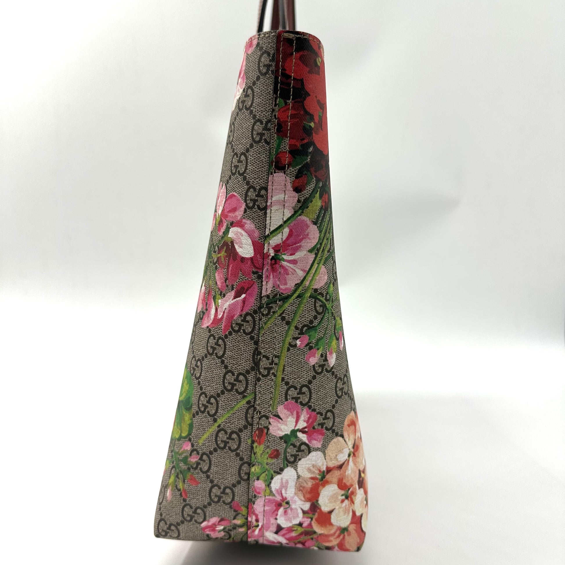 Reversible Tote Blooms GG Print Leather Medium