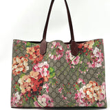 Reversible Tote Blooms GG Print Leather Medium