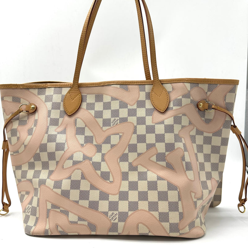 Damier Azur Tahitienne Neverfull w/Pouch MM Tote