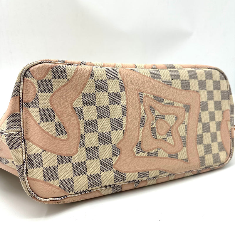 Damier Azur Tahitienne Neverfull w/Pouch MM Tote