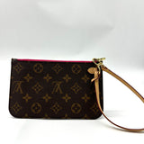 LOUIS VUITTON Monogram Neverfull PM Pochette Pivoine