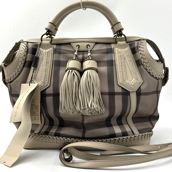 BURBERRY Smoked Check Parade Satchel