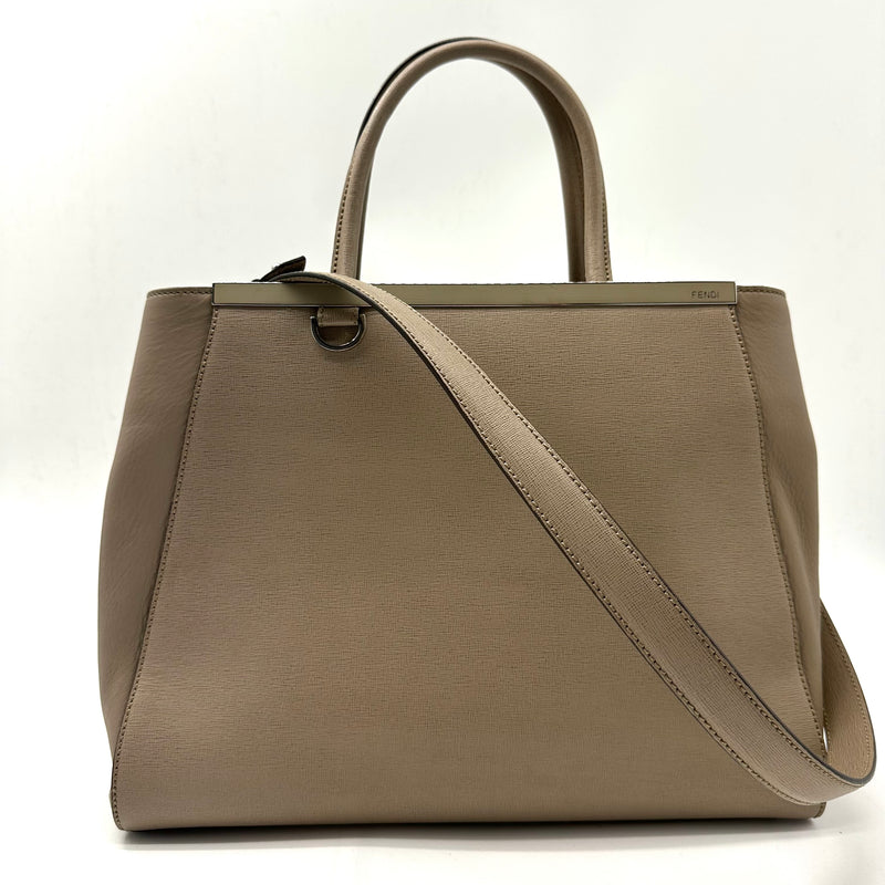 FENDI Vitello Elite 2Jours Tote Tortora