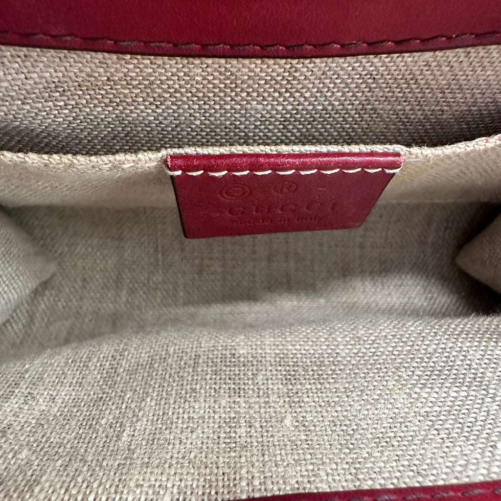 Gucci Emily Chain Flap Bag Microguccissima Leather Mini
