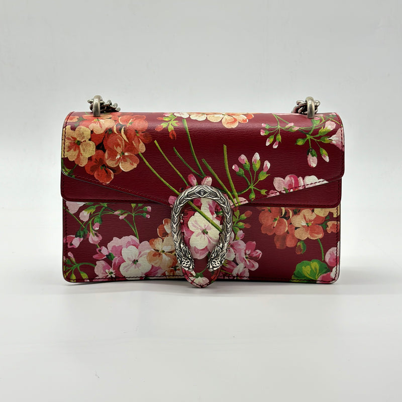 Dionysus Bag Blooms Print Leather Small