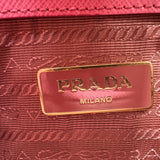 PRADA Saffiano Lux Small Promenade Tote Peonia