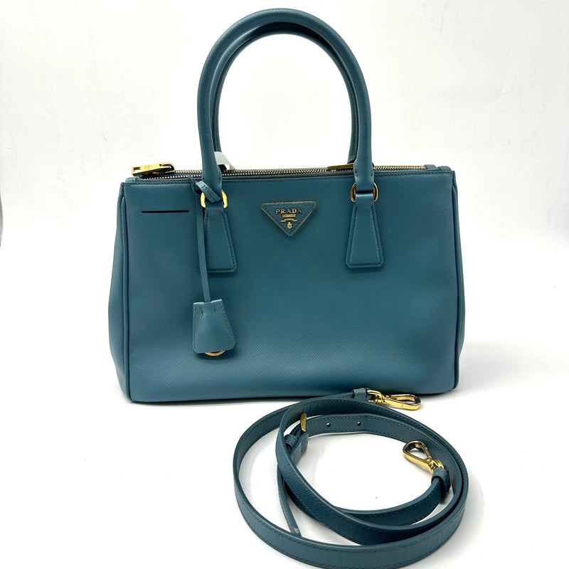 Prada Galleria Double Zip Tote Saffiano Leather Small