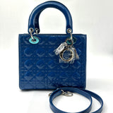 Lady Dior Bag Cannage Quilt Patent Medium