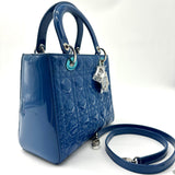 Lady Dior Bag Cannage Quilt Patent Medium