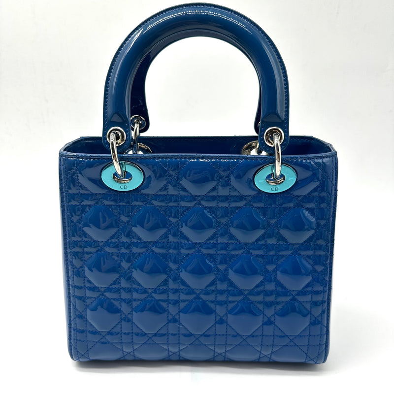 Lady Dior Bag Cannage Quilt Patent Medium