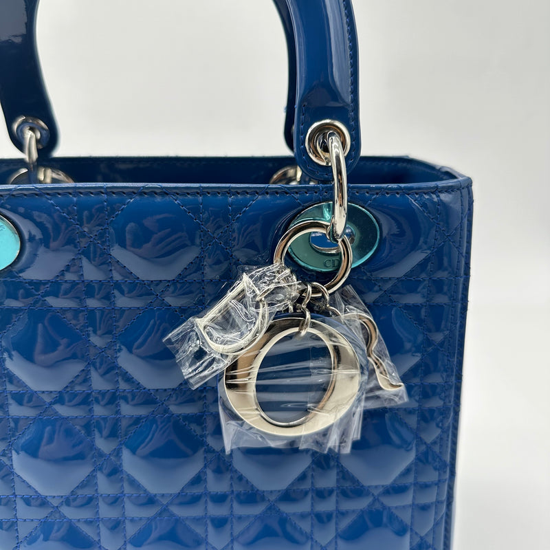 Lady Dior Bag Cannage Quilt Patent Medium