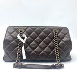 Chanel Metallic Bronze Quilted CC Crown Tote