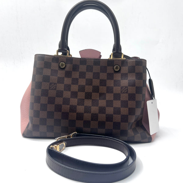 LOUIS VUITTON  Damier Ebene Cuir Taurillon Brittany Magnolia