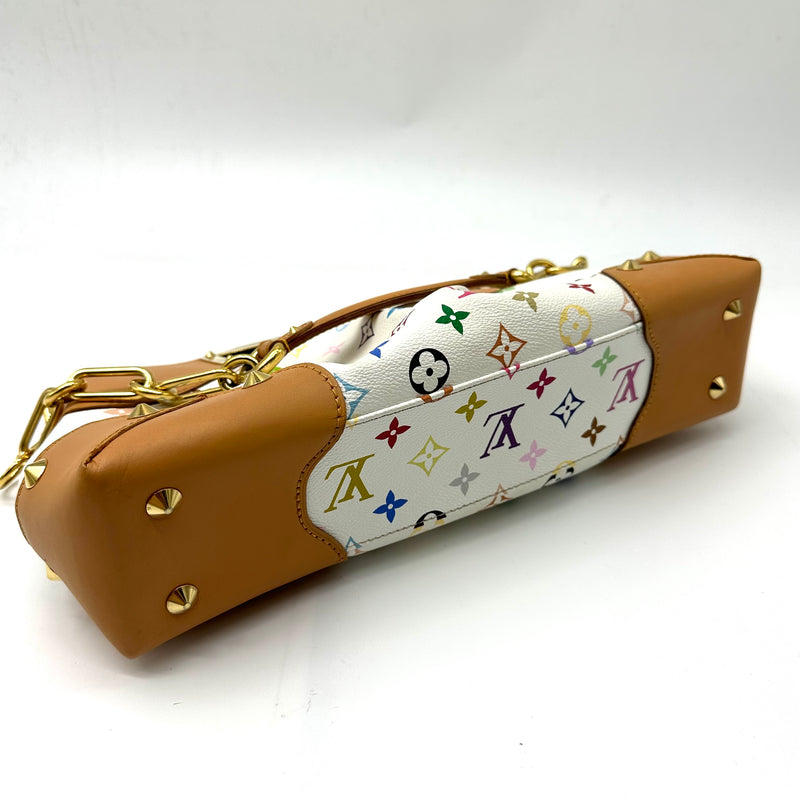 LOUIS VUITTON  Monogram Multicolor Judy pM White