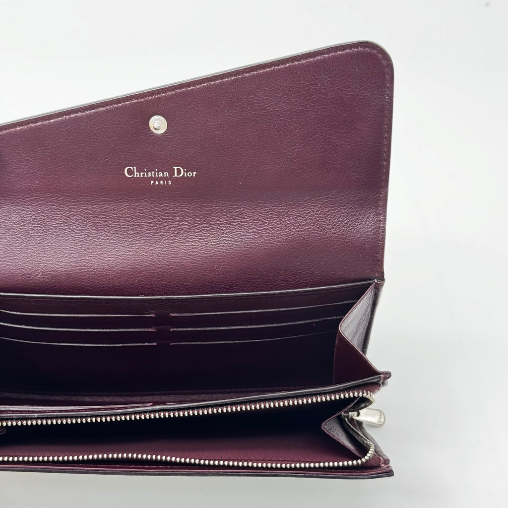 CHRISTIAN DIOR Smooth Calfskin Diorissimo Long Wallet
