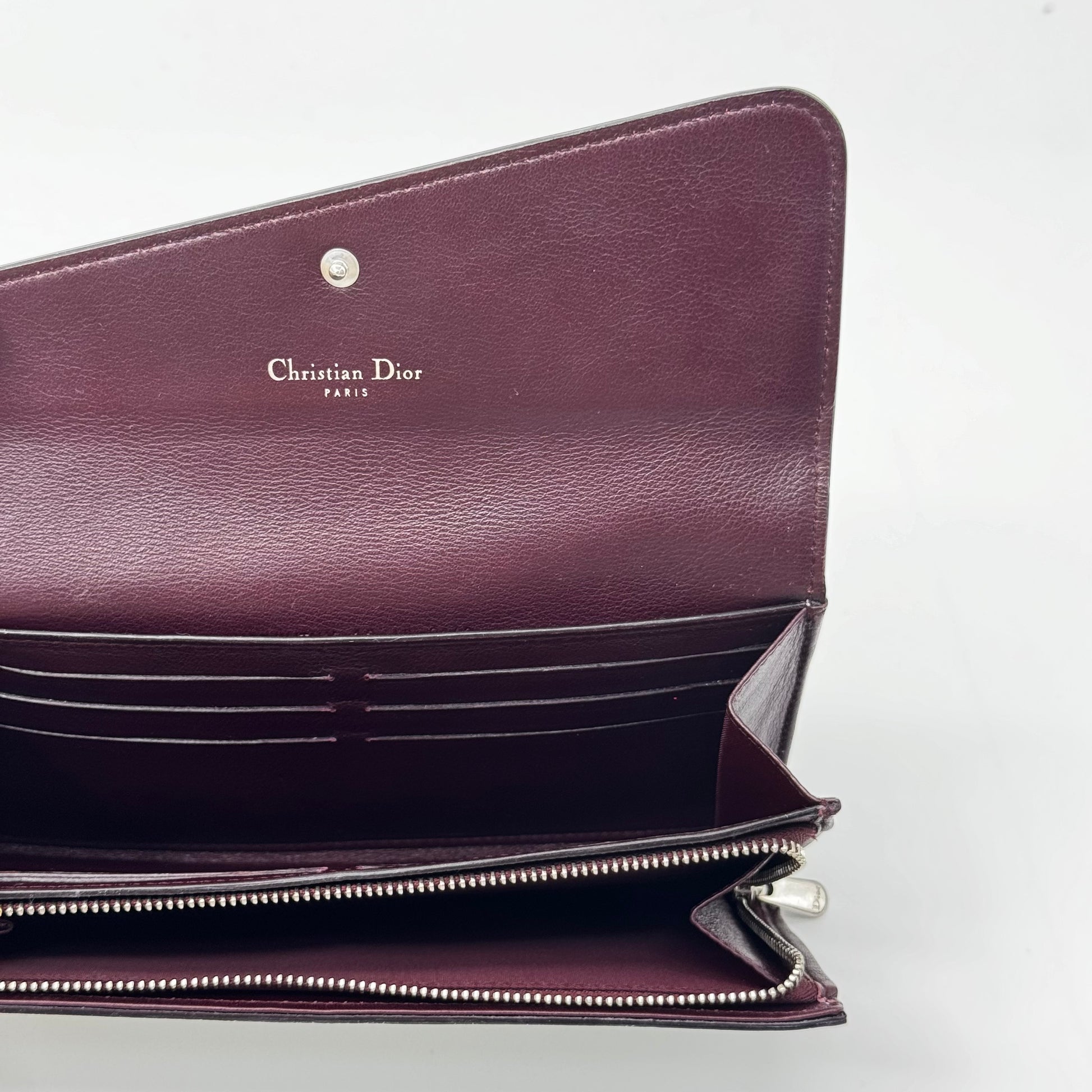 CHRISTIAN DIOR Smooth Calfskin Diorissimo Long Wallet