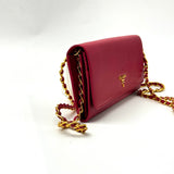 PRADA Saffiano Metal Wallet on Chain