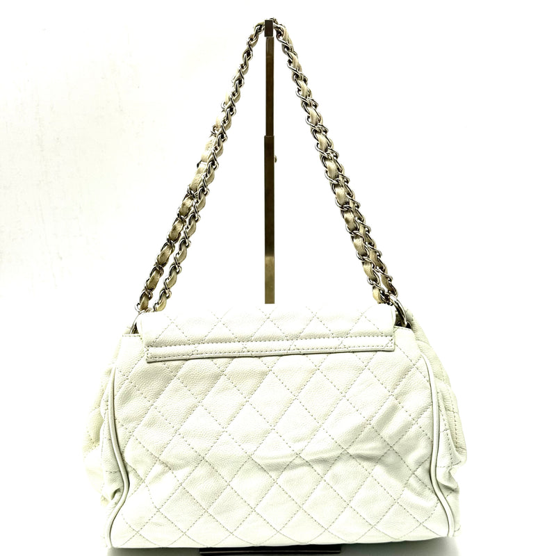 Timeless Accordion Flap Bag Quilted Caviar